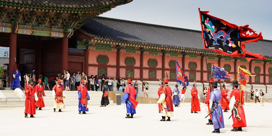 Seul: Cambio della guardia a Palazzo Reale